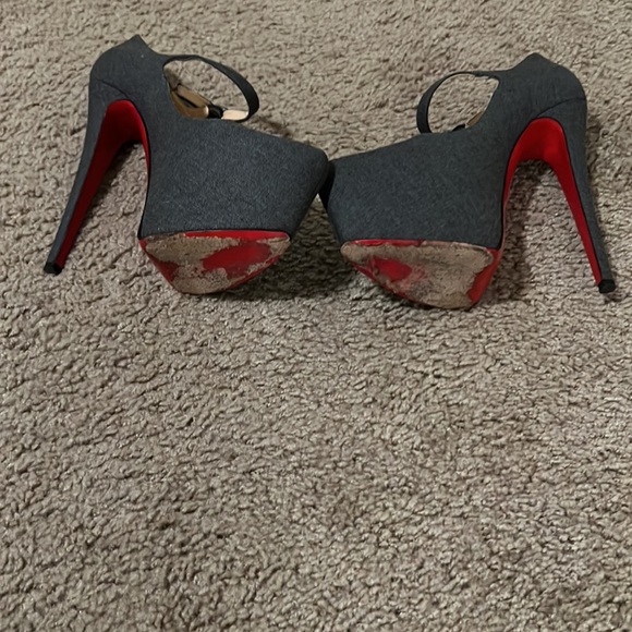Christian louboutin gray heels - Picture 4 of 5